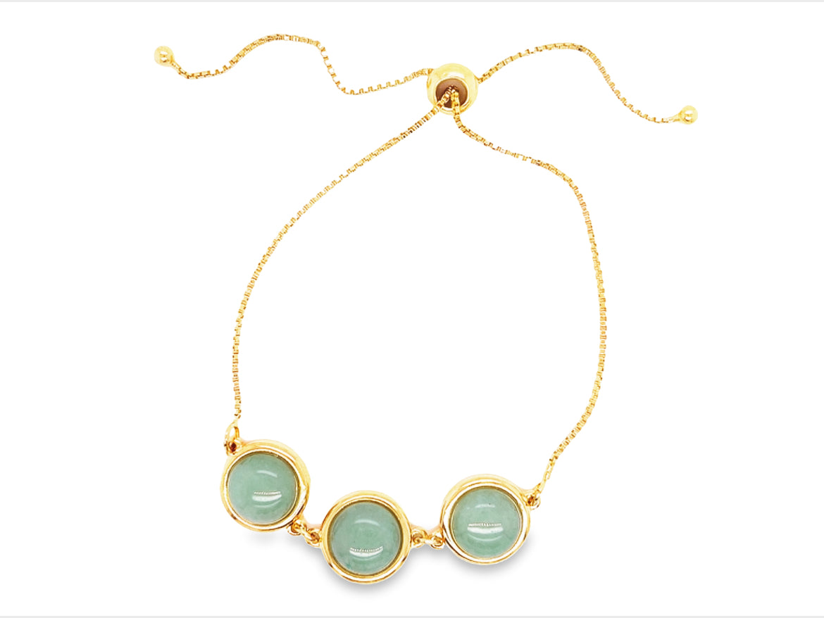18K Gold Plated Bracelet With Natural Stones