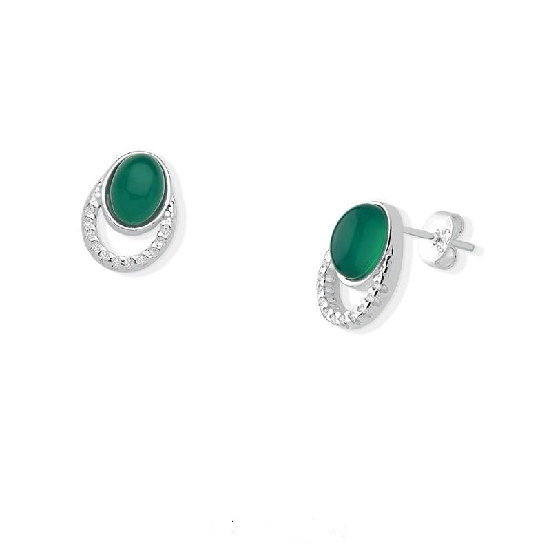 Silver 925 Earrings with Natural Stone