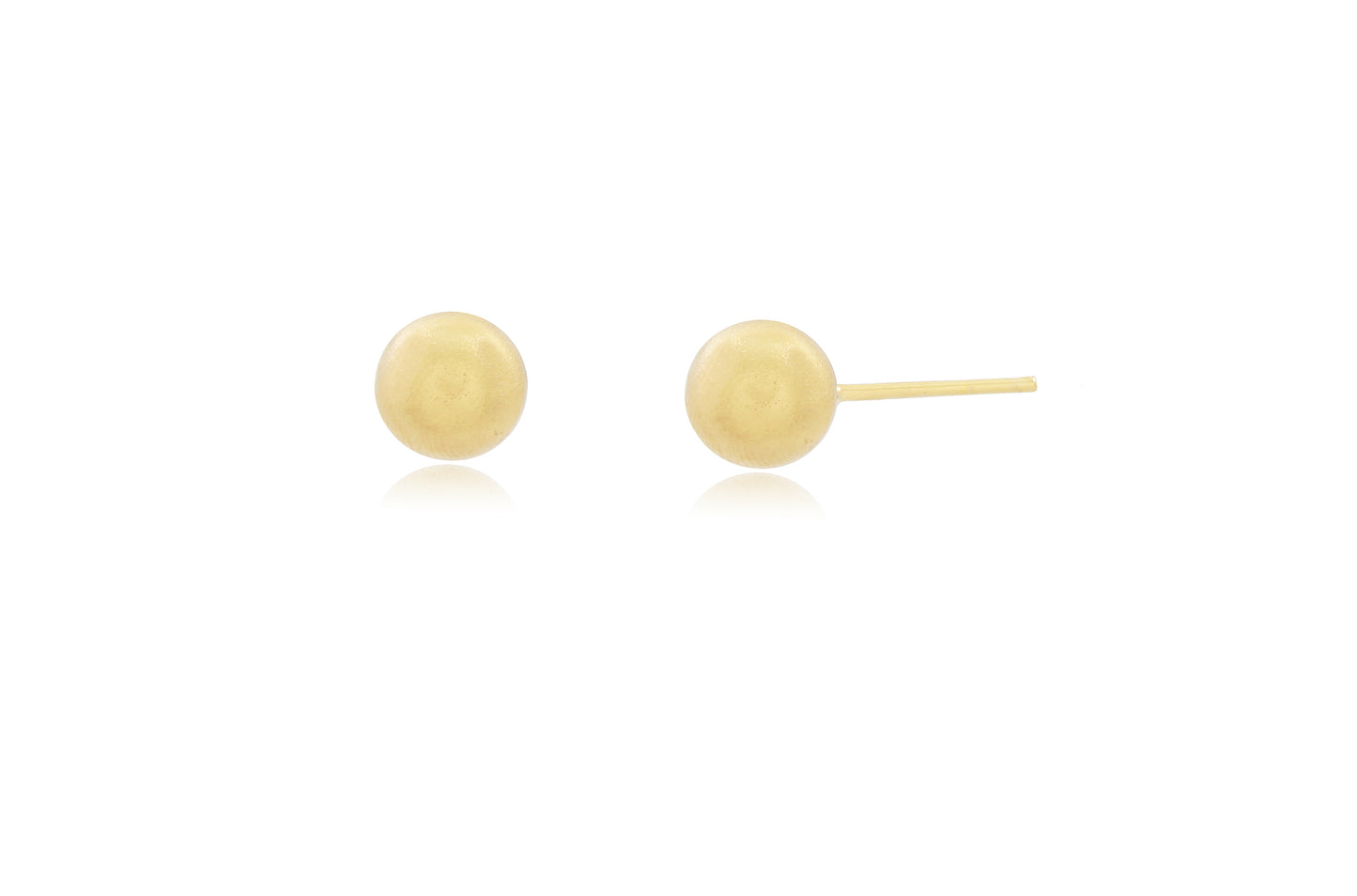 Round Stud Gold Earrings