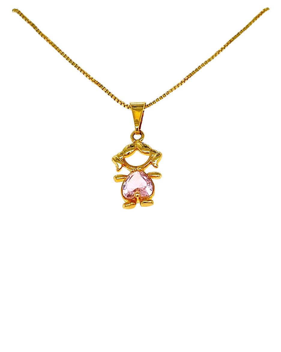 18k Gold Plated Girl Pendant