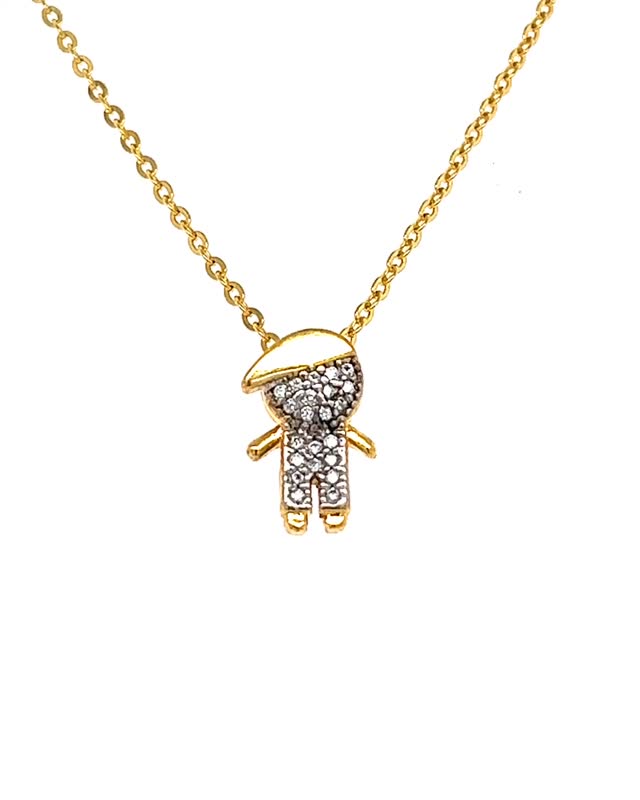 18k Gold Plated Baby Boy Pendant with chain