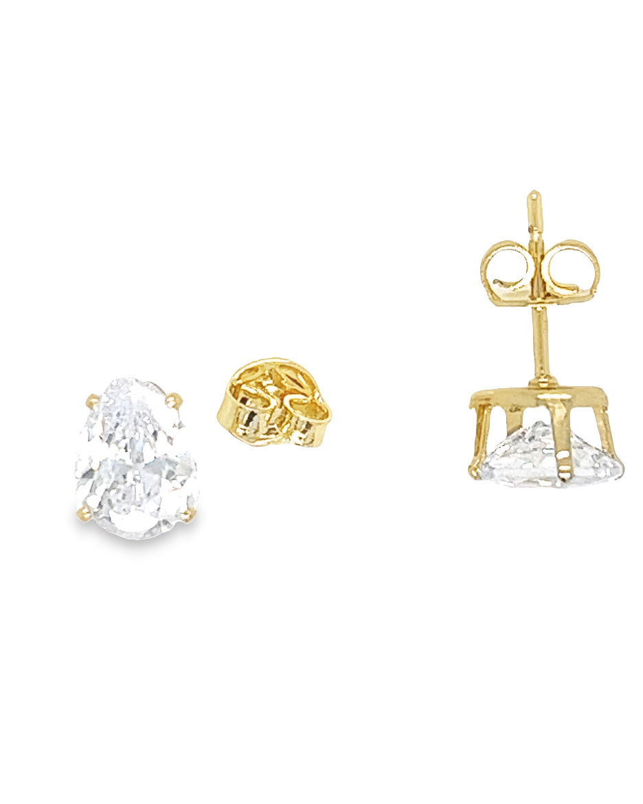 Stud Gold Zirconia Earring Small