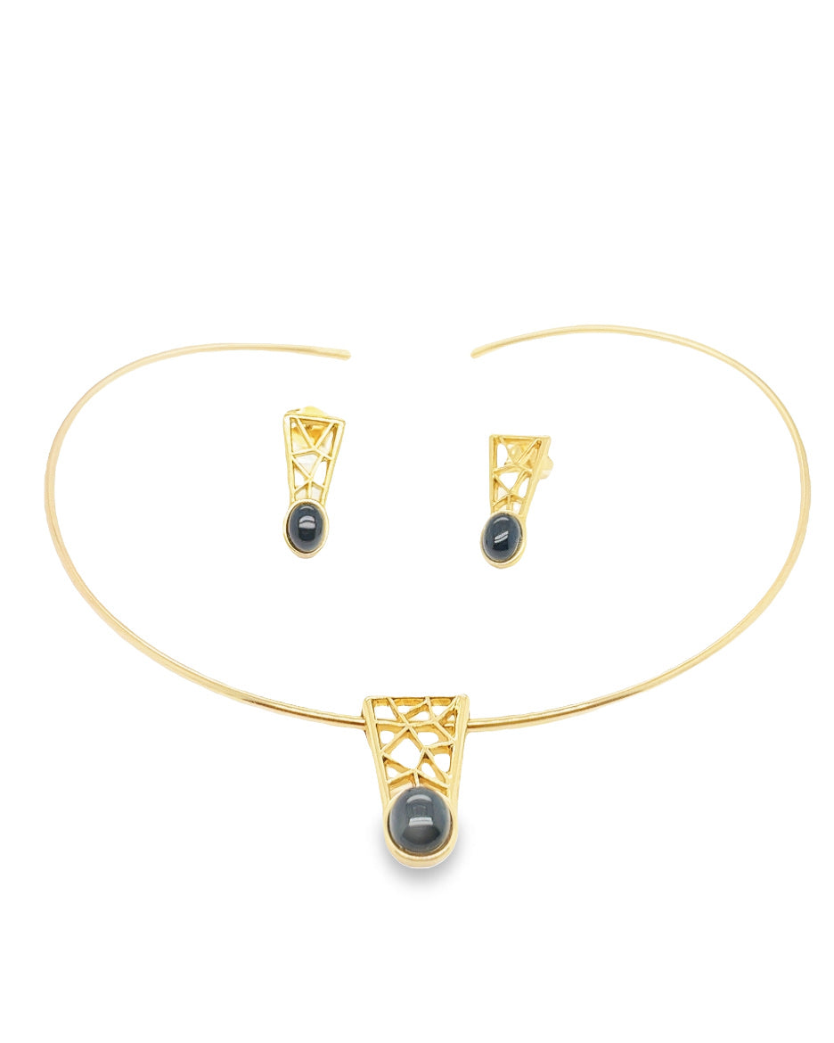 Earrings and Choker Necklace Set.