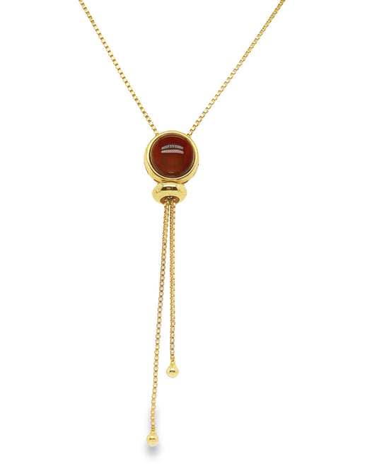 18K Gold Plated Neclace with Natural Stone