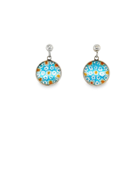 Sterling Silver Stud Earring with Murano