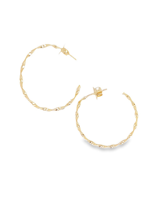 Twisted Hoop Stud Earring Set