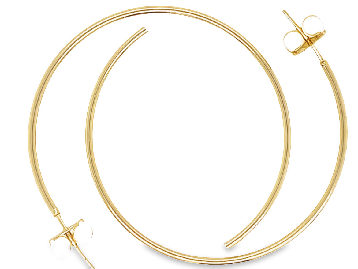 18k Gold Plated 40MM Hoop