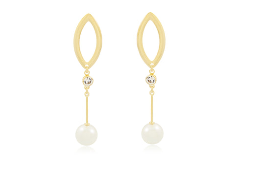 18k Gold Plated Pearl Earrings