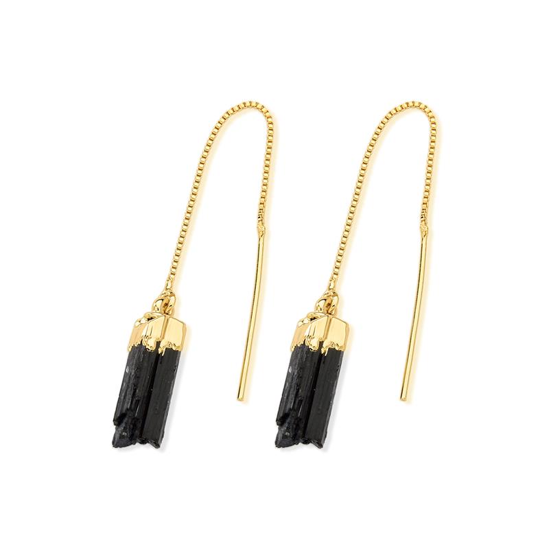 18K Gold Plated Earring with natural stone